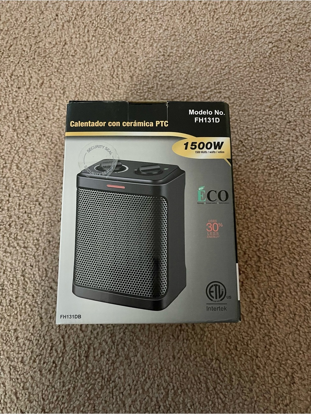 INTERTEK PTC Portable Ceramic Space Heater 1500W